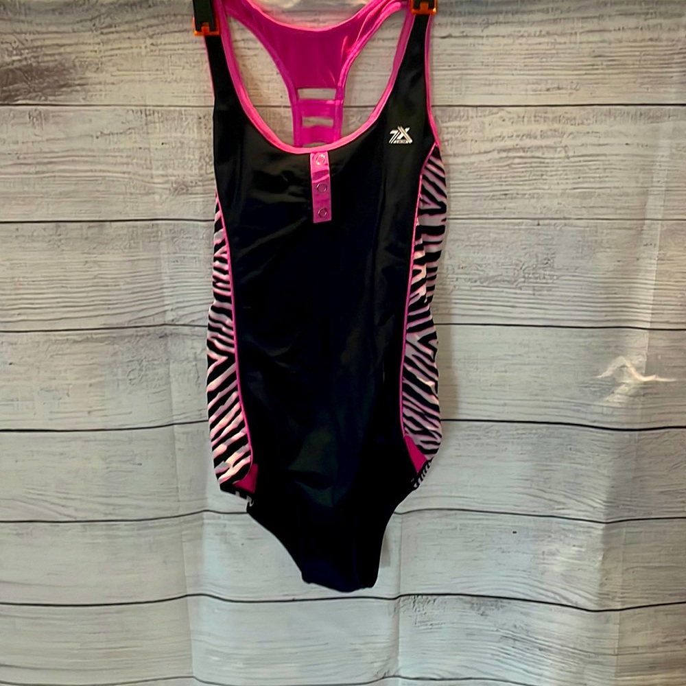 Used Zero Xposur Pink/Black/White bathing suit
